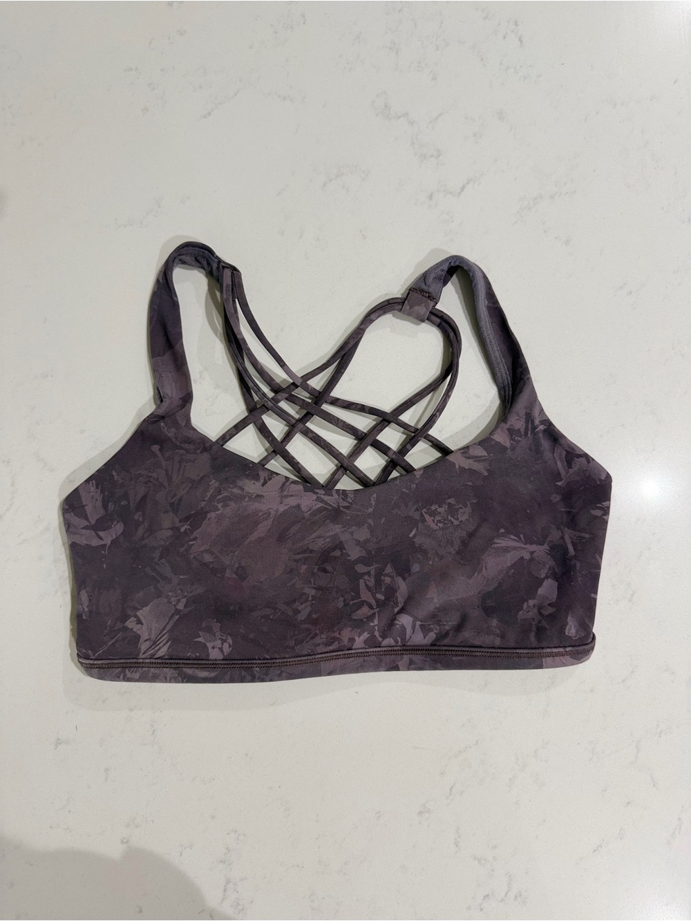 lululemon athletica Free to Be Bra in Deep Plum Print